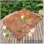 Cutting board BUTCHER BLOCK RECTANGLE 50x40x4cm +/-5.5kg talenan kayu jati Jepara